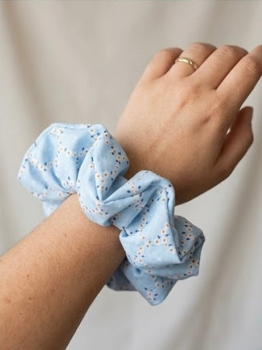 Periwinkle Path — XL Jumbo Handmade Scrunchie