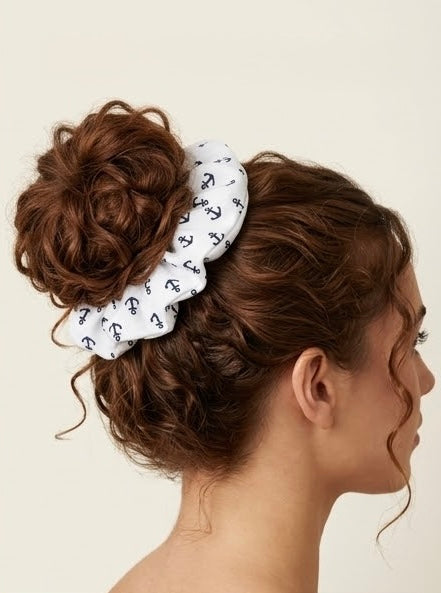 The Captain’s Cloud — XL Jumbo Handmade Scrunchie