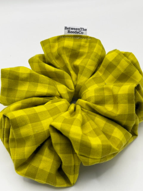 Golden Bramble Plaid — XL Jumbo Handmade Scrunchie