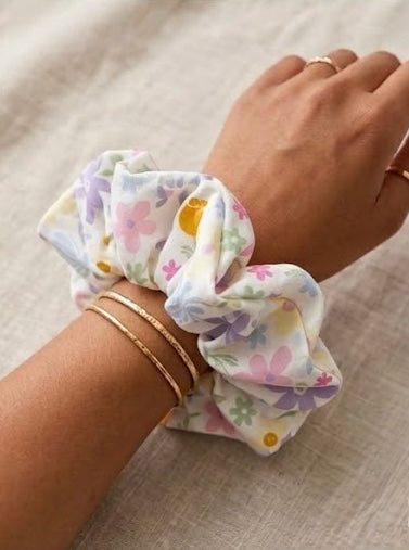 Nantucket Wildflower — XL Jumbo Handmade Scrunchie
