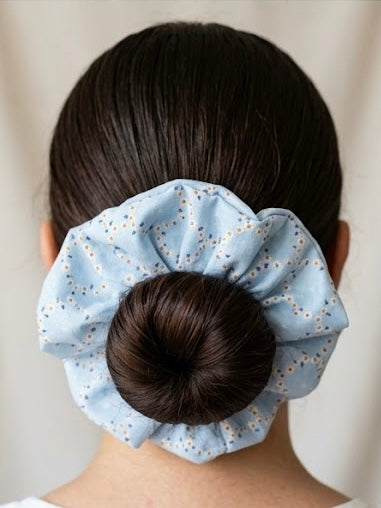 Periwinkle Path — XL Jumbo Handmade Scrunchie