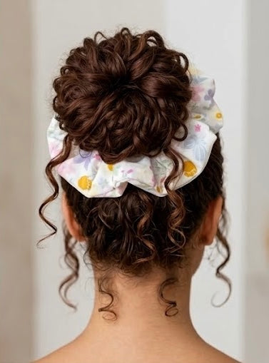 Nantucket Wildflower — XL Jumbo Handmade Scrunchie
