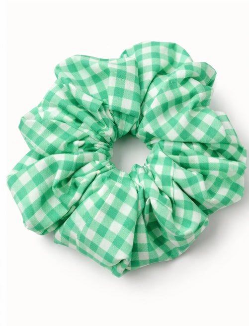 Public Garden Gingham — XL Jumbo Handmade Scrunchie