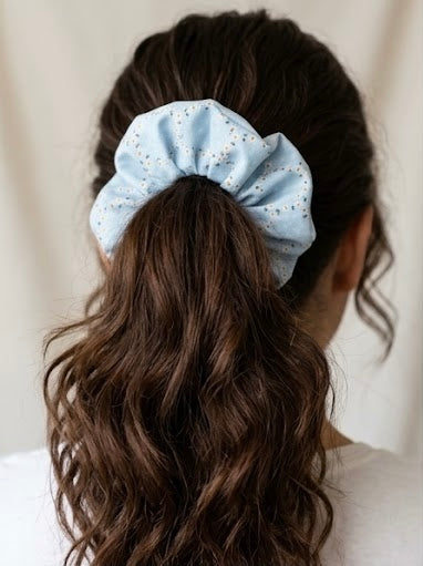 Periwinkle Path — XL Jumbo Handmade Scrunchie