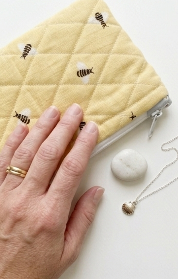 The Honeycomb Path Quilted Pouch