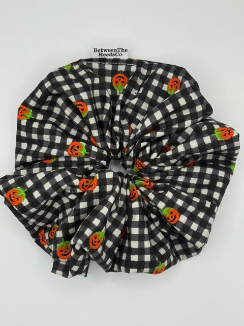 Happy Pumpkins — XL Jumbo Handmade Scrunchie
