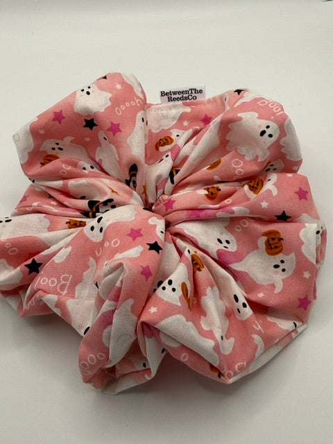 Cutie Pie Ghosts — XL Jumbo Handmade Scrunchie