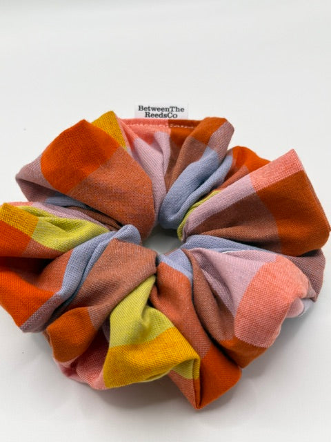 Harvest Plaid — XL Jumbo Handmade Scrunchie