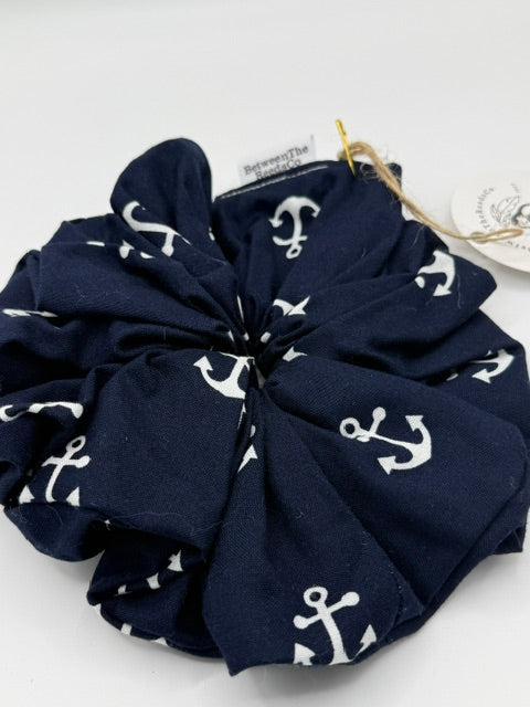 The Captain's Cloud (Blue) Scrunchie — XL Jumbo Handmade Scrunchie
