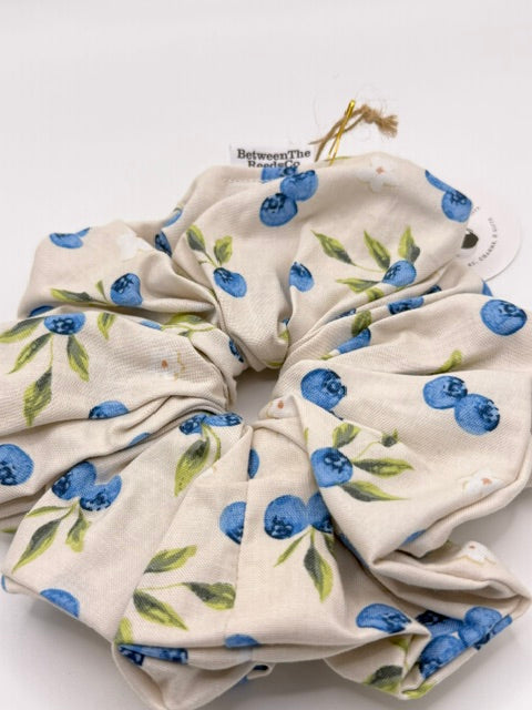 Blueberries Scrunchie — XL Jumbo Handmade Scrunchie