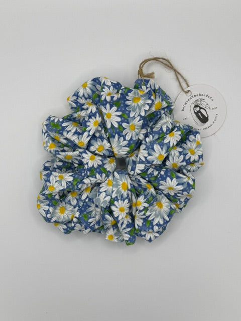 Mini Daisies Scrunchie — XL Jumbo Handmade Scrunchie