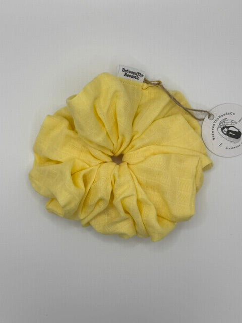 Butter Yellow Soft Gauze Scrunchie — XL Jumbo Handmade Scrunchie