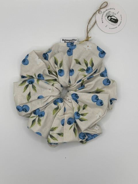 Blueberries Scrunchie — XL Jumbo Handmade Scrunchie