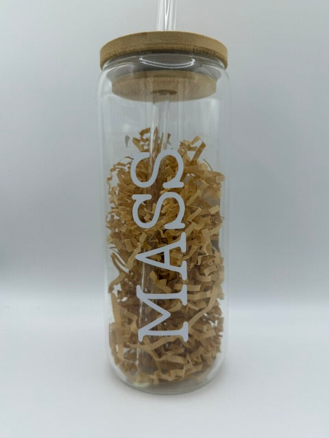 Massachusetts 20 oz. Glass Can
