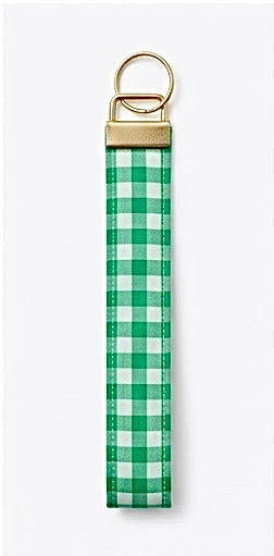 Public Garden Gingham Key Fob