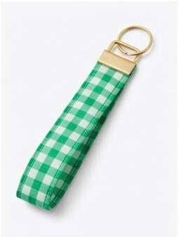 Public Garden Gingham Key Fob