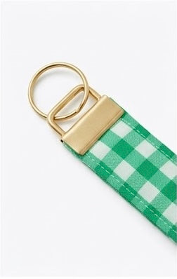 Public Garden Gingham Key Fob