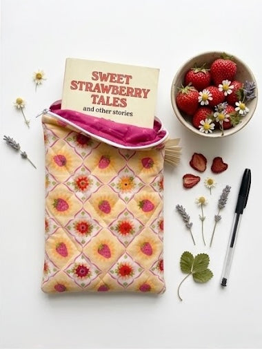 The Honey-Kissed Bloom Sleeve | Quilted Book & E-Reader Pouch