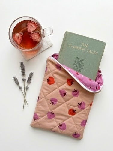 The Tea-Time Truffle Sleeve | Quilted Book & E-Reader Pouch